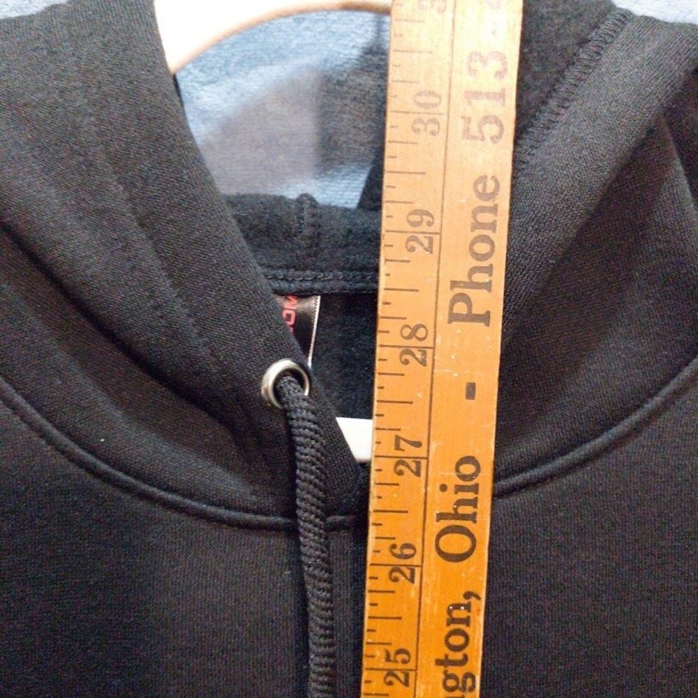 Bucked Up Apparel Mens Hoodie Black Red Deer Head Logo Fleece Pullover XXL - Picture 8 of 9